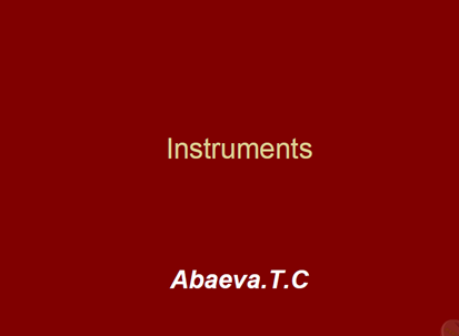 Instruments (Major surgical instruments)